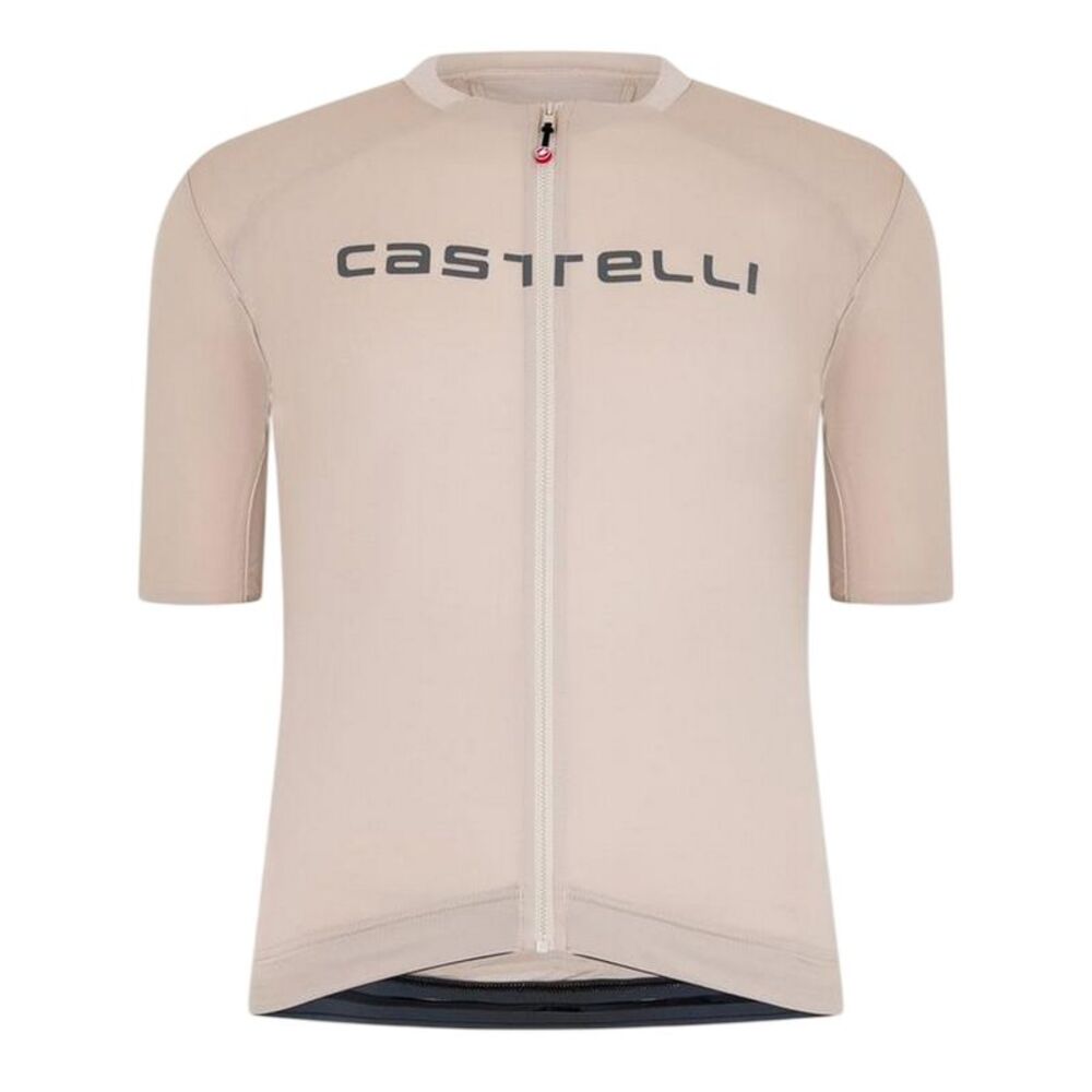 Castelli Mens Prologo Lite Short-Sleeved Cycling Jersey / Clay/Gunmetal